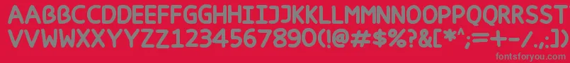 Happy markers Font – Gray Fonts on Red Background