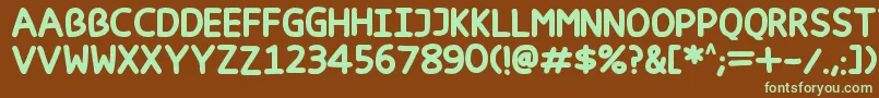 Happy markers Font – Green Fonts on Brown Background