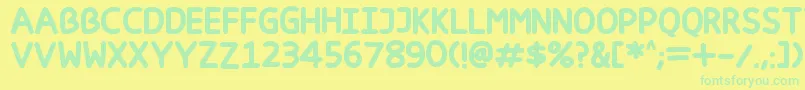 Happy markers Font – Green Fonts on Yellow Background