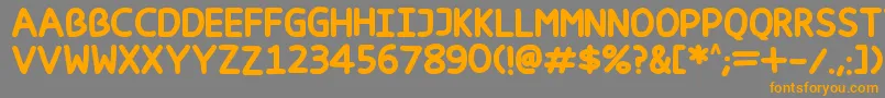 Happy markers Font – Orange Fonts on Gray Background