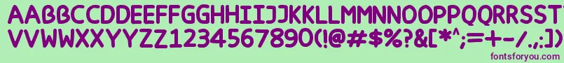 Happy markers Font – Purple Fonts on Green Background