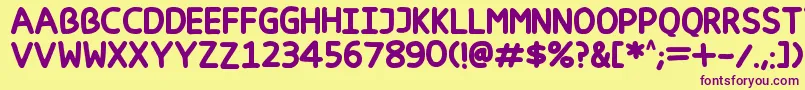 Happy markers Font – Purple Fonts on Yellow Background