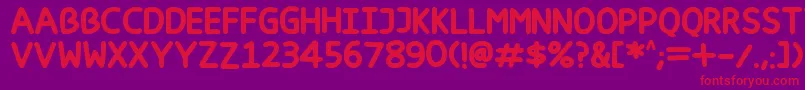 Happy markers Font – Red Fonts on Purple Background