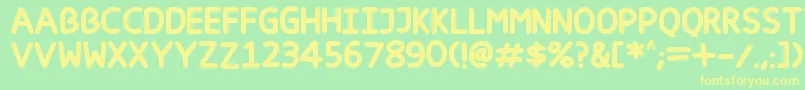 Happy markers Font – Yellow Fonts on Green Background