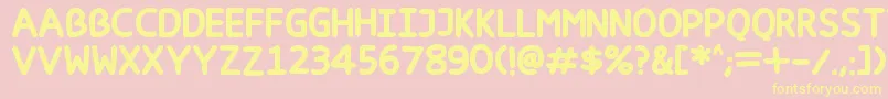 Happy markers Font – Yellow Fonts on Pink Background