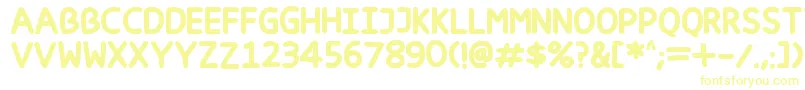 Happy markers Font – Yellow Fonts on White Background