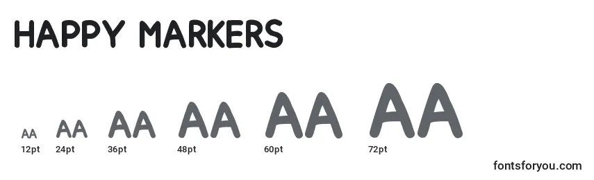 Happy markers Font Sizes