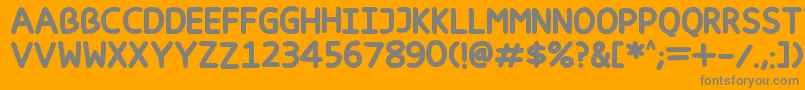 Happy markers Font – Gray Fonts on Orange Background