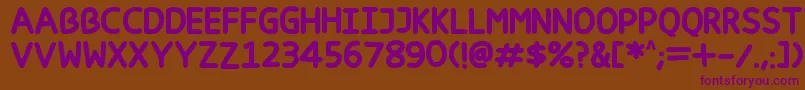 Happy markers Font – Purple Fonts on Brown Background