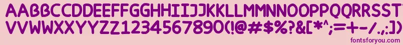 Happy markers Font – Purple Fonts on Pink Background