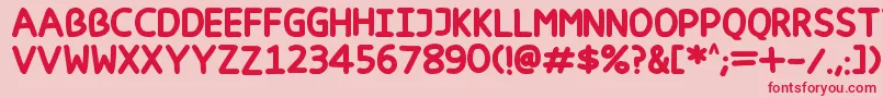 Happy markers Font – Red Fonts on Pink Background