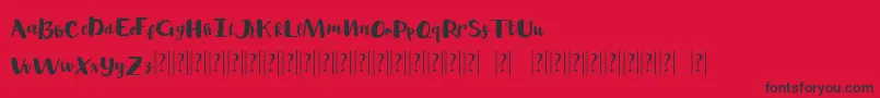 Happy Milk Font – Black Fonts on Red Background