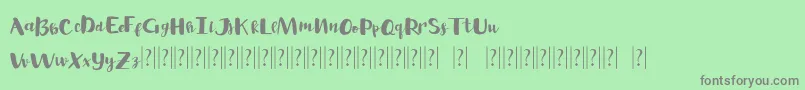 Happy Milk Font – Gray Fonts on Green Background
