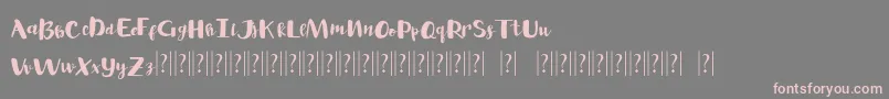 Weitere Informationen zur Happy Milk-Schriftart Happy Milk-Schriftart – Rosa Schriften auf grauem Hintergrund