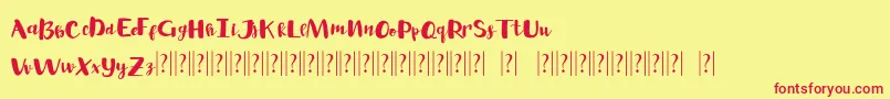 Happy Milk Font – Red Fonts on Yellow Background