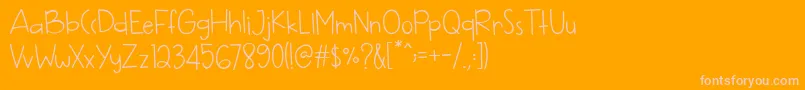 Happy Monday Font – Pink Fonts on Orange Background