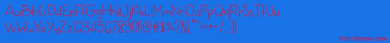 Happy Monday Font – Red Fonts on Blue Background