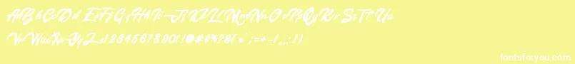 Happy New Year Font – White Fonts on Yellow Background
