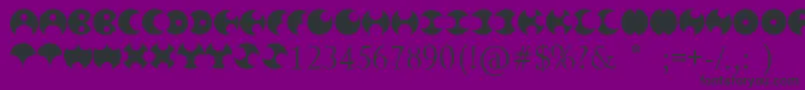 Happy Roxy Font – Black Fonts on Purple Background