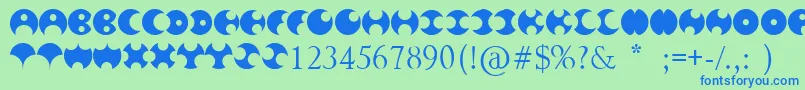 Happy Roxy Font – Blue Fonts on Green Background