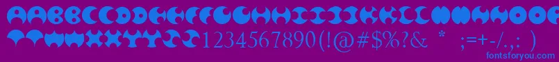 Happy Roxy Font – Blue Fonts on Purple Background