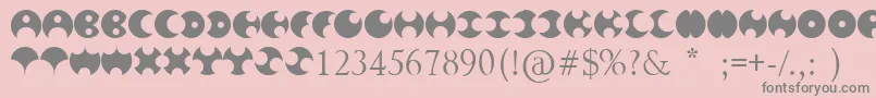 Happy Roxy Font – Gray Fonts on Pink Background