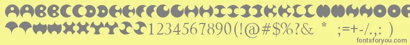 Happy Roxy Font – Gray Fonts on Yellow Background