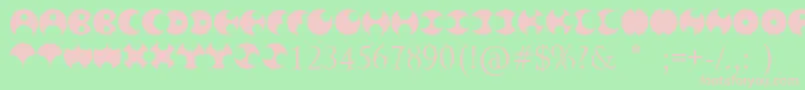 Happy Roxy Font – Pink Fonts on Green Background