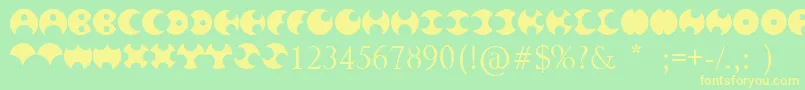 Happy Roxy Font – Yellow Fonts on Green Background