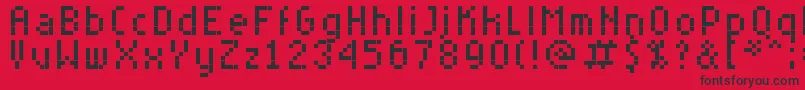 RittswoodyoungExtended Font – Black Fonts on Red Background