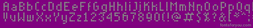Czcionka RittswoodyoungExtended – szare czcionki na fioletowym tle