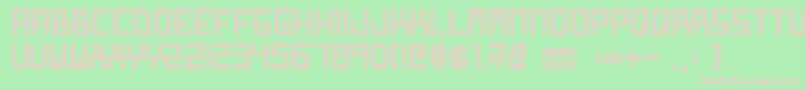 Happy Square Font – Pink Fonts on Green Background
