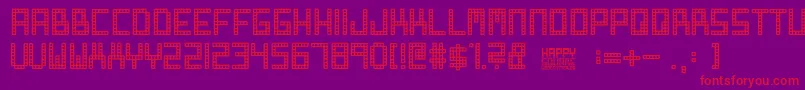 Happy Square Font – Red Fonts on Purple Background