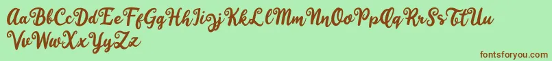 Happy Sunday Font – Brown Fonts on Green Background