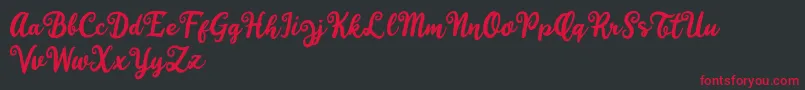 Happy Sunday Font – Red Fonts on Black Background