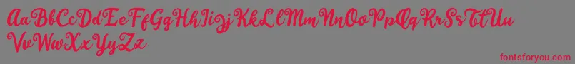 Happy Sunday Font – Red Fonts on Gray Background