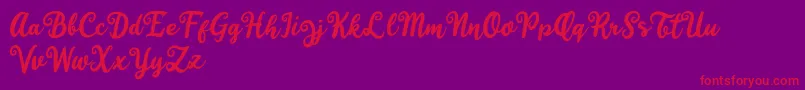 Happy Sunday-Schriftart – Rote Schriften auf violettem Hintergrund