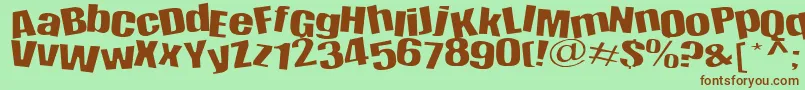 More about Happy Font Happy Font – Brown Fonts on Green Background