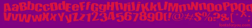 Happy Font – Red Fonts on Purple Background