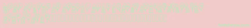 HappyBirthday Regular Font – Green Fonts on Pink Background