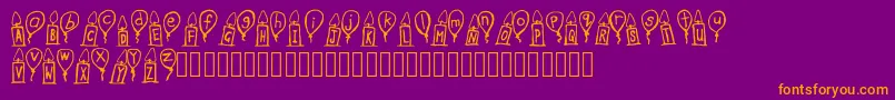 HappyBirthday Regular Font – Orange Fonts on Purple Background