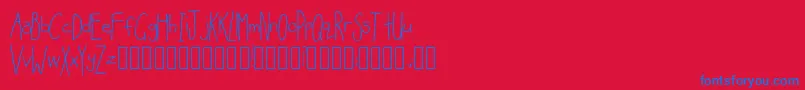 HappyDay Regular Font – Blue Fonts on Red Background