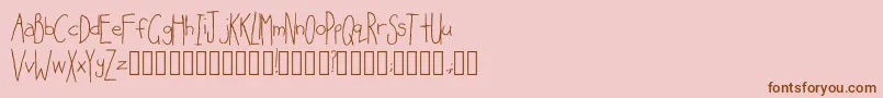 Шрифт HappyDay Regular – коричневые шрифты на розовом фоне