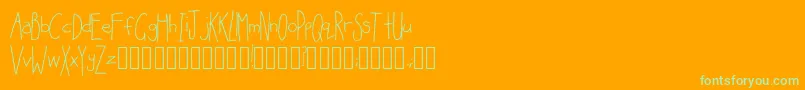 HappyDay Regular Font – Green Fonts on Orange Background