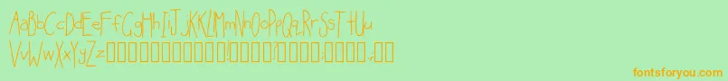 HappyDay Regular Font – Orange Fonts on Green Background
