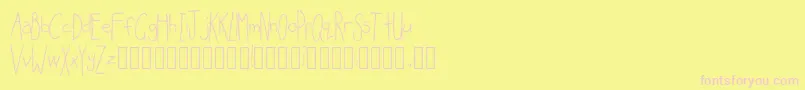 HappyDay Regular Font – Pink Fonts on Yellow Background