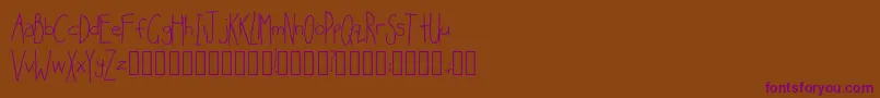Шрифт HappyDay Regular – фиолетовые шрифты на коричневом фоне