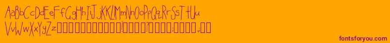 HappyDay Regular Font – Purple Fonts on Orange Background