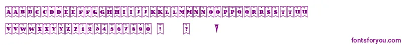 Шрифт HappyDayatSchool – фиолетовые шрифты на белом фоне