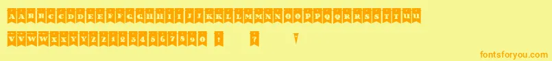 HappyDayatSchoolBlack Font – Orange Fonts on Yellow Background